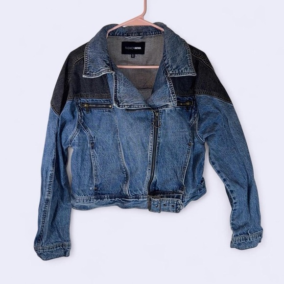 Fashion Nova Jackets & Blazers - Fashion Nova Contrast Denim Jacket